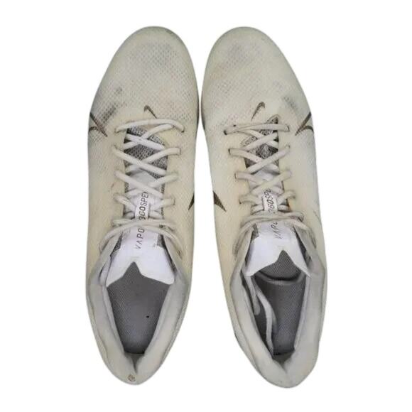 Nike Shoes Mens 13 Football Cleats Vapor Edge 360 White Gold Sport Athletic Low main image 9